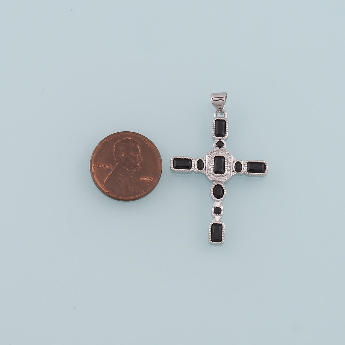 Gold Cross Charms,18K Gold Filled Cross Pendant,CZ Micro Pave Religion Charm Bracelet Necklace for DIY Jewelry Making Supply
