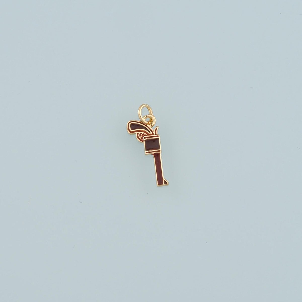 18K Gold Filled Hand Enamel Charm Pendant for Jewelry Making