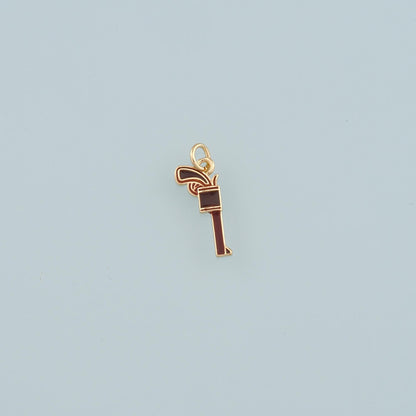 18K Gold Filled Hand Enamel Charm Pendant for Jewelry Making