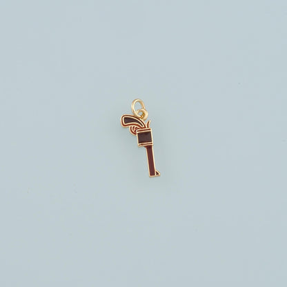 Gold Gun Charms,18K Gold Filled Gun Pendant,Enamel Gun Charm Bracelet Necklace for DIY Jewelry Making Supply