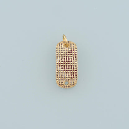 18K Gold Filled Hand CZ Charm Pendant for Jewelry Making