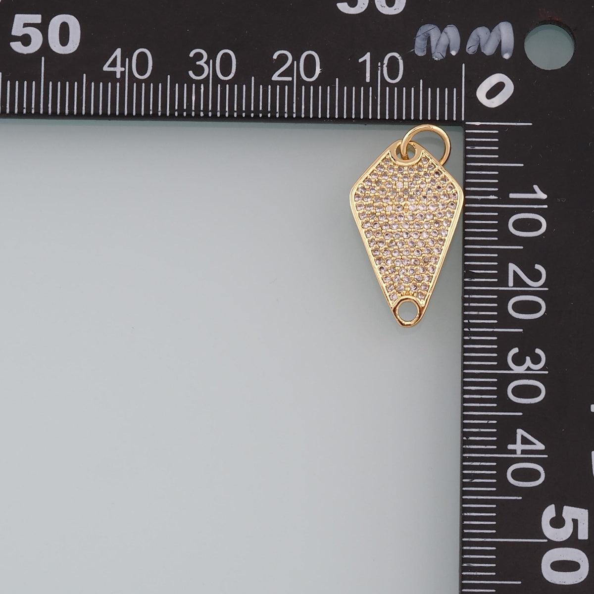 18K Gold Filled Hand CZ Charm Pendant for Jewelry Making