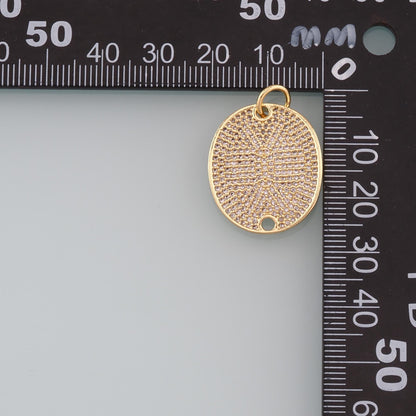 18K Gold Filled Hand CZ Charm Pendant for Jewelry Making