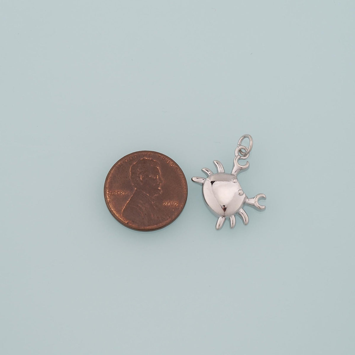 Gold Marine Life Charms,18K Gold Filled Crab Pendant,Crab Charms Bracelet Necklace for DIY Jewelry Making Supply