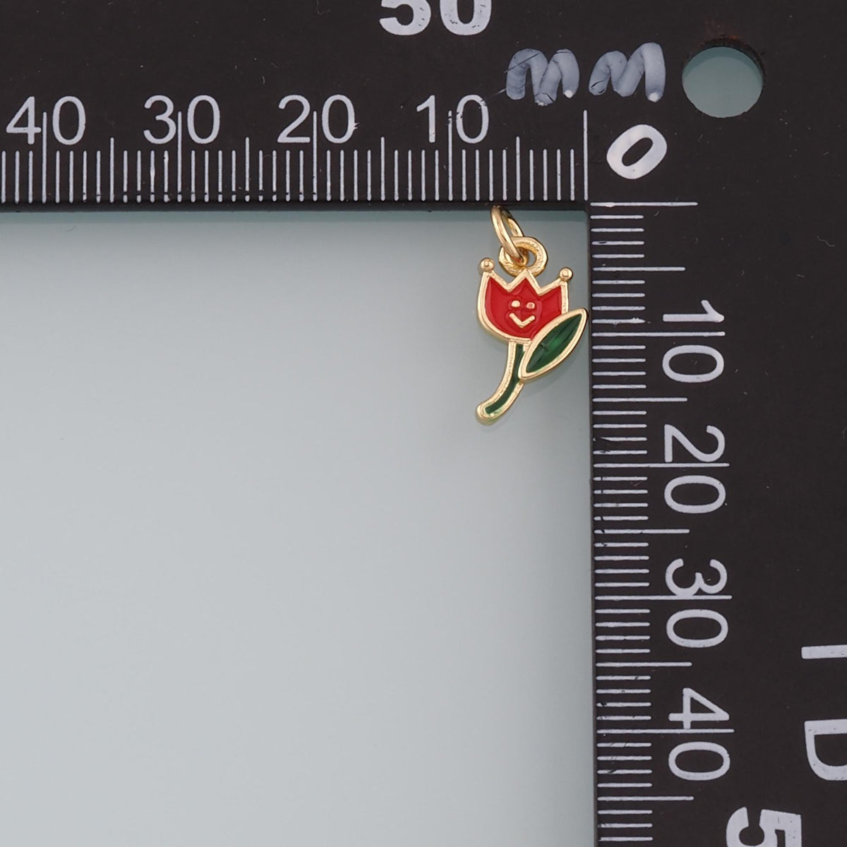 Gold Flower Charms,18K Gold Filled Flower Pendant,Enamel Flower Charm Bracelet Necklace for DIY Jewelry Making Supply