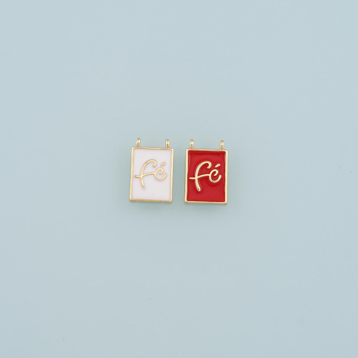 18K Gold Filled Hand Enamel Charm Pendant for Jewelry Making