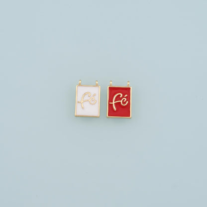 18K Gold Filled Hand Enamel Charm Pendant for Jewelry Making