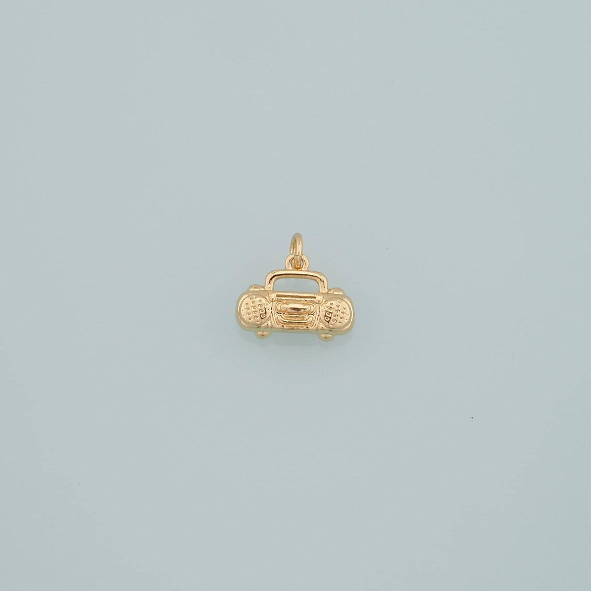 18K Gold Filled Radio Pendant,Dainty Radio Charm Bracelet Necklace for DIY Jewelry Making Supply