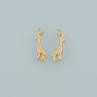 Gold Animal Charms,18K Gold Filled Giraffe Pendant,Dainty Giraffe Charm Bracelet Necklace for DIY Jewelry Making Supply