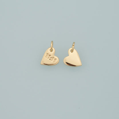 Gold Angel Numbers Charms,18K Gold Filled 11:11 Pendant,Heart Charm Bracelet Necklace for DIY Jewelry Making Supply