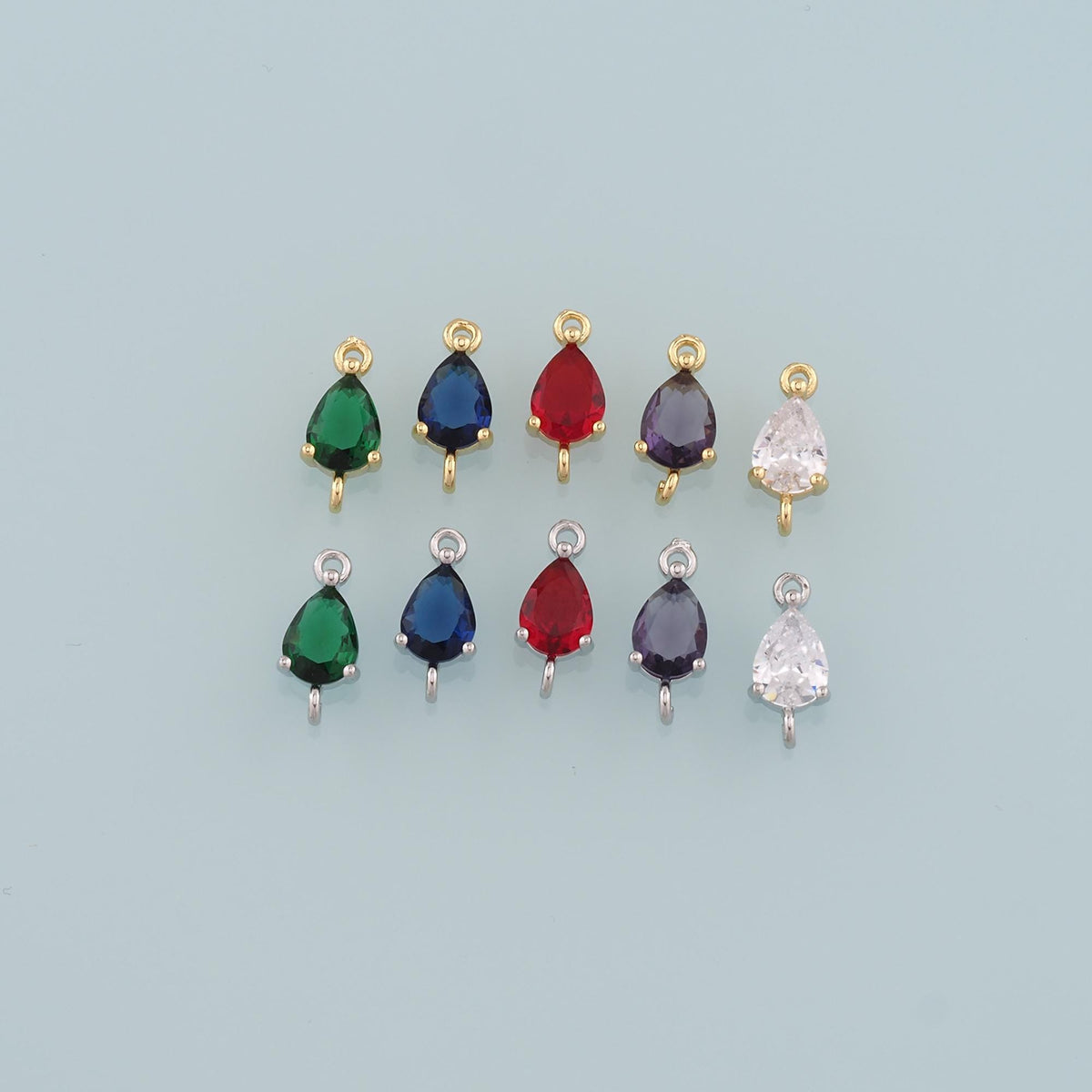 18K Gold Filled Crystal Oval Connector for Jewelry Making