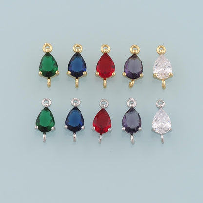 18K Gold Filled Crystal Oval Connector for Jewelry Making