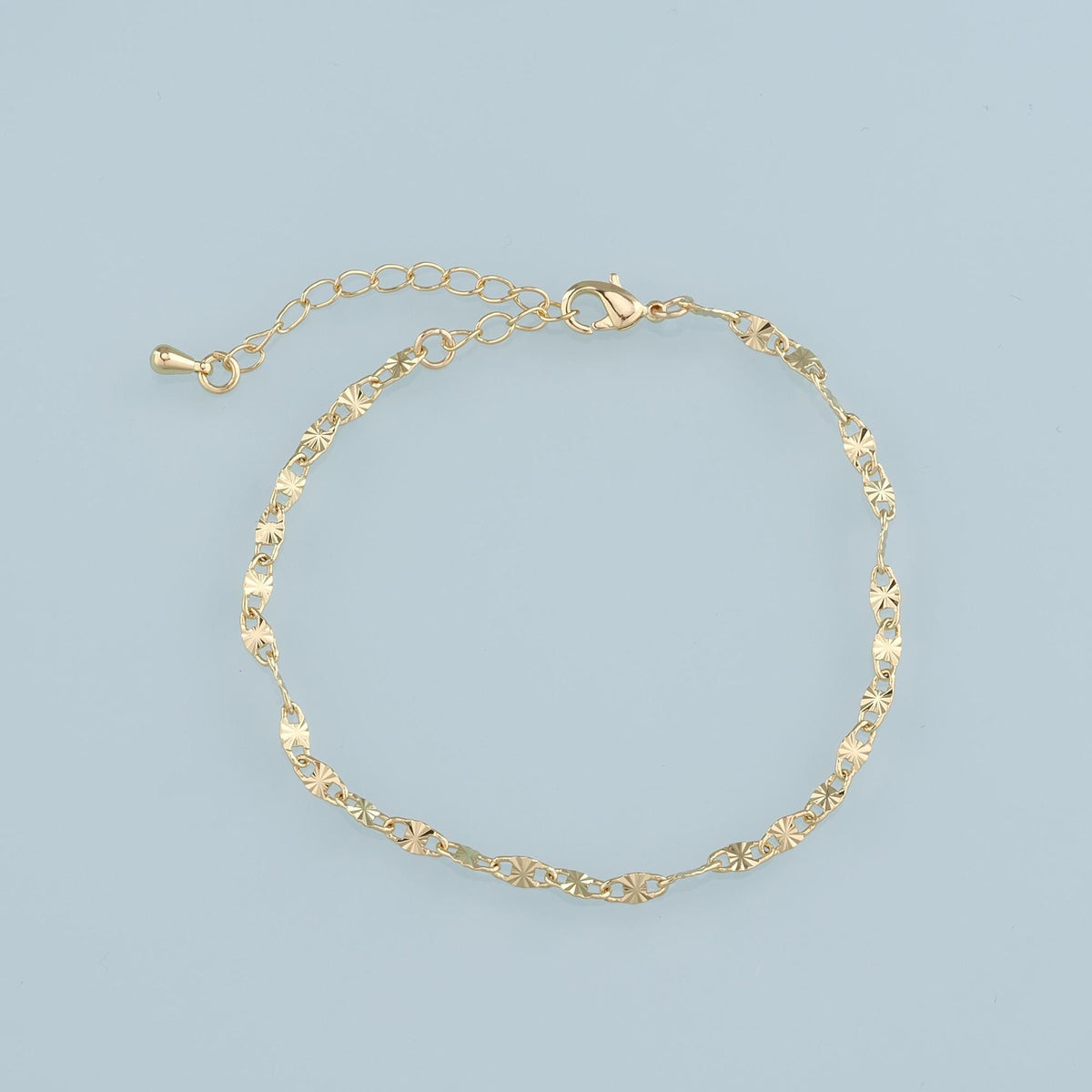 Gold Adjustable Chain,18K Gold Filled Oval Bracelet,Semi Finished Bracelets,Bracelets for Jewelry Making