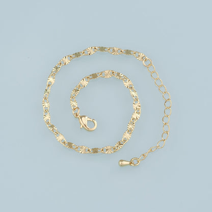 Gold Adjustable Chain,18K Gold Filled Oval Bracelet,Semi Finished Bracelets,Bracelets for Jewelry Making