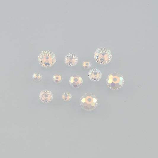 5pcs Abacus Crystal Spacer Bead Crystal AB Rhinestones for DIY Craft Jewelry Making Supply
