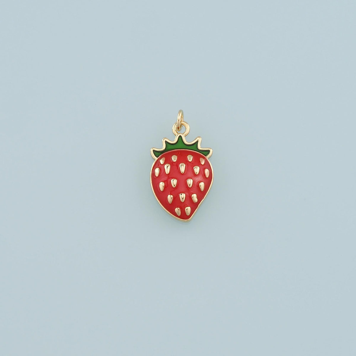 18K Gold Filled Enamel Charm Pendant for Jewelry Making