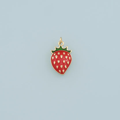 18K Gold Filled Enamel Charm Pendant for Jewelry Making