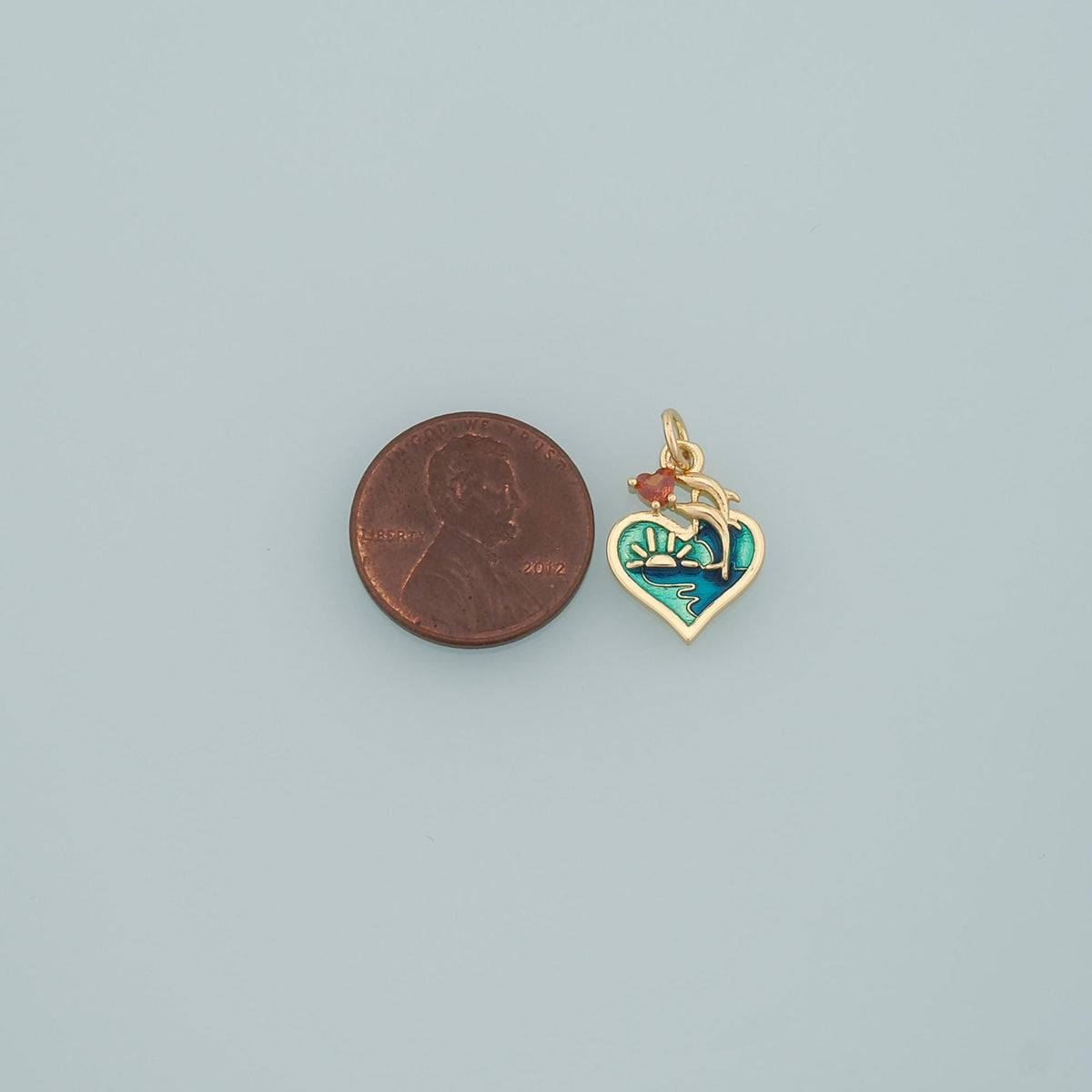 Gold Dolphin Charms,18K Gold Filled Enamel Dolphin Pendant,Enamel Dolphin Charm Bracelet Necklace for DIY Jewelry Making Supp