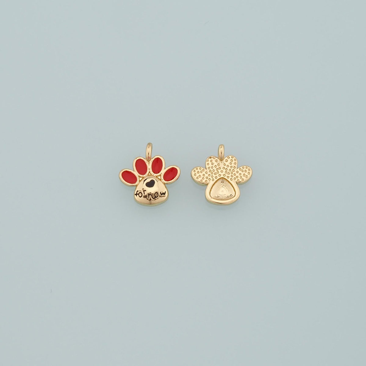 18K Gold Filled Cat Enamel Charm Pendant for Jewelry Making
