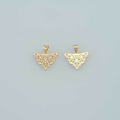 18K Gold Filled Hand CZ Charm Pendant for Jewelry Making