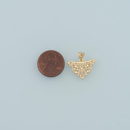 18K Gold Filled Hand CZ Charm Pendant for Jewelry Making