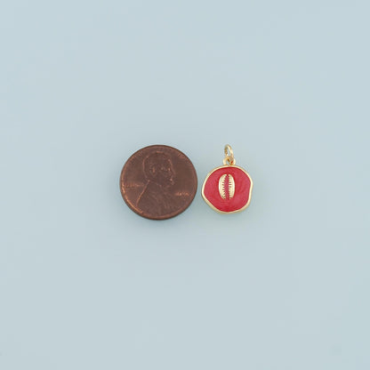 Gold Conch Charms,18K Gold Filled Baby Shell Pendant,Enamel Conch Shell Charm Bracelet Necklace for DIY Jewelry Making Supply