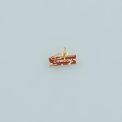 18K Gold Filled Hand Enamel Charm Pendant for Jewelry Making