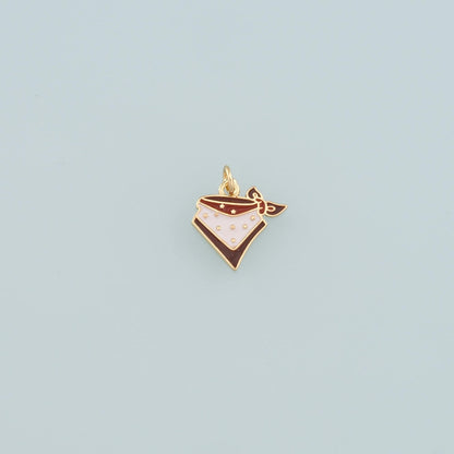 18K Gold Filled Cowboy Pendant,Enamel Cowboy Charm Bracelet Necklace for DIY Jewelry Making Supply