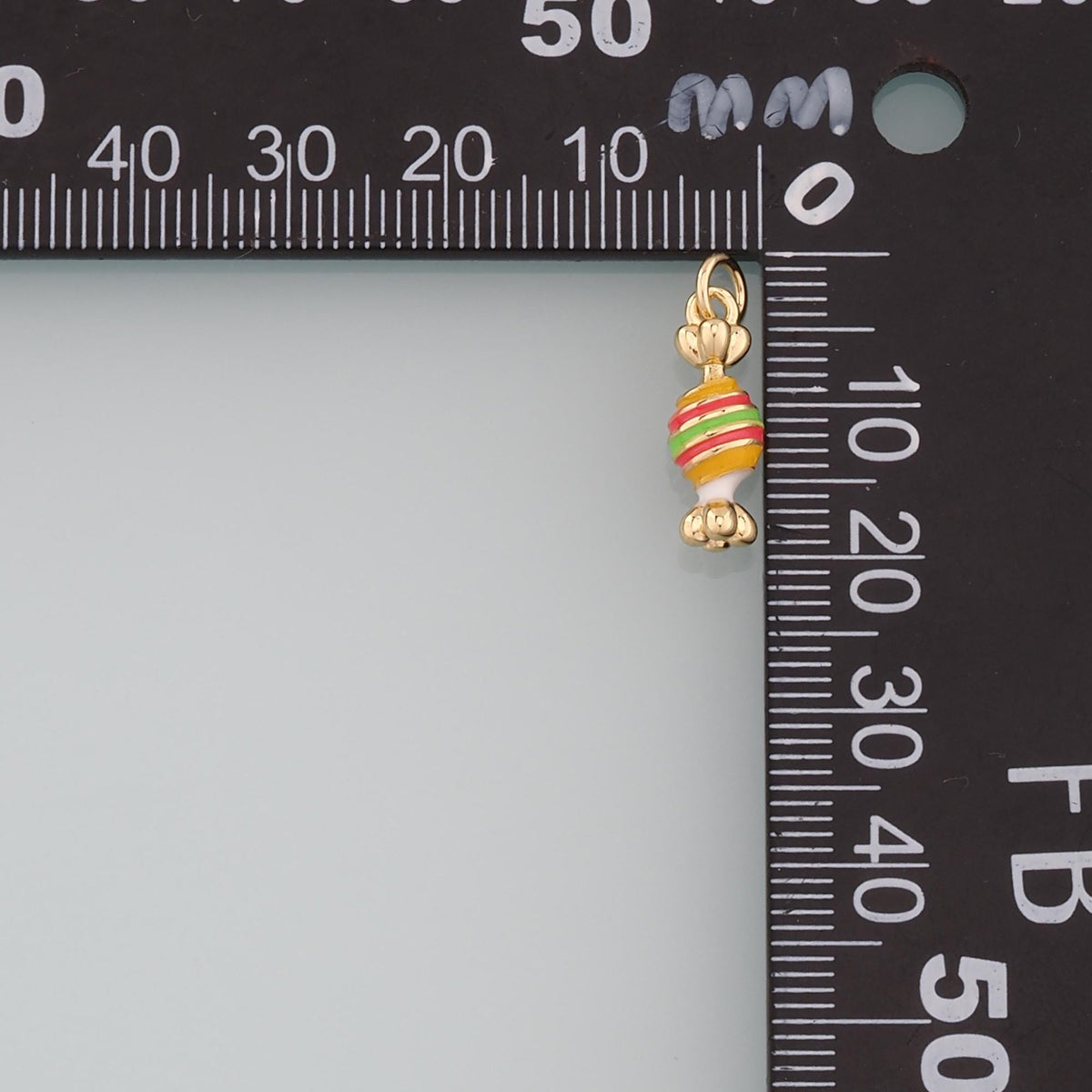 18K Gold Filled Hand Enamel Charm Pendant for Jewelry Making