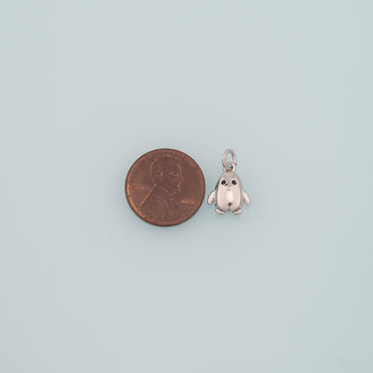 Gold Penguin Charms,18K Gold Filled Penguin Pendant,Animal Charm Bracelet Necklace for DIY Jewelry Making Supply