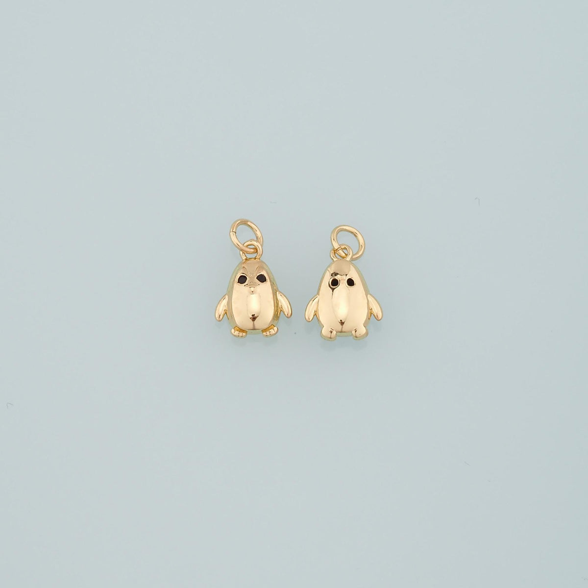 Gold Penguin Charms,18K Gold Filled Penguin Pendant,Animal Charm Bracelet Necklace for DIY Jewelry Making Supply