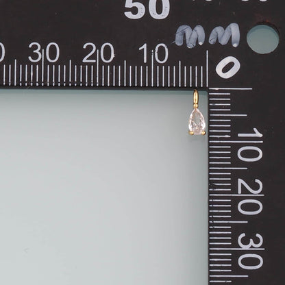 18K Gold Filled Teardrop Pendant,Crystal Teardrop Charm Bracelet Necklace for DIY Jewelry Making Supply