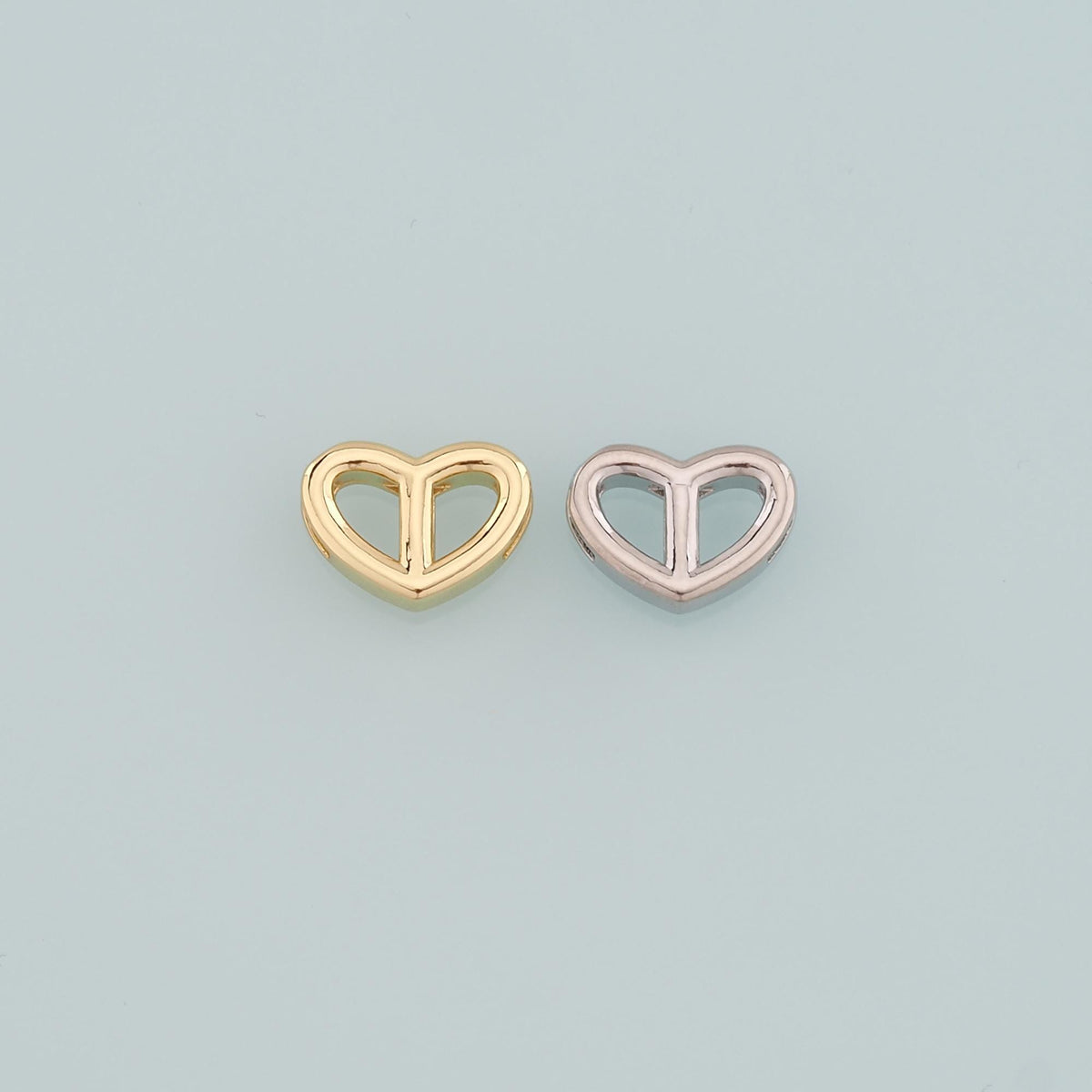 18K Gold Filled Heart Charm Pendant for Jewelry Making