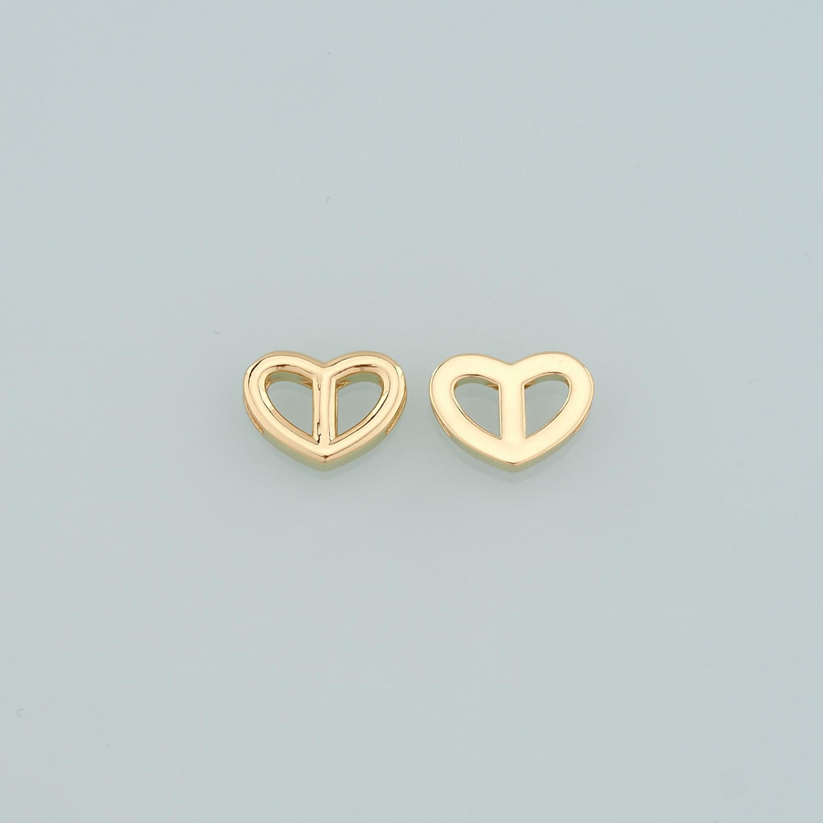 18K Gold Filled Heart Charm Pendant for Jewelry Making