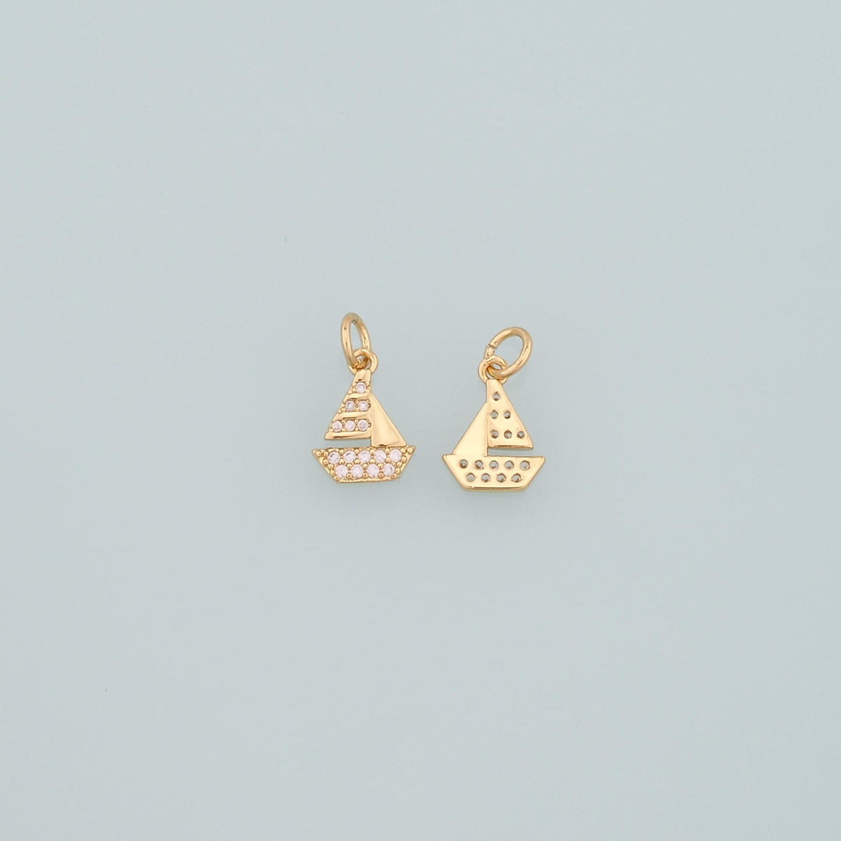 18K Gold Filled Hand CZ Charm Pendant for Jewelry Making
