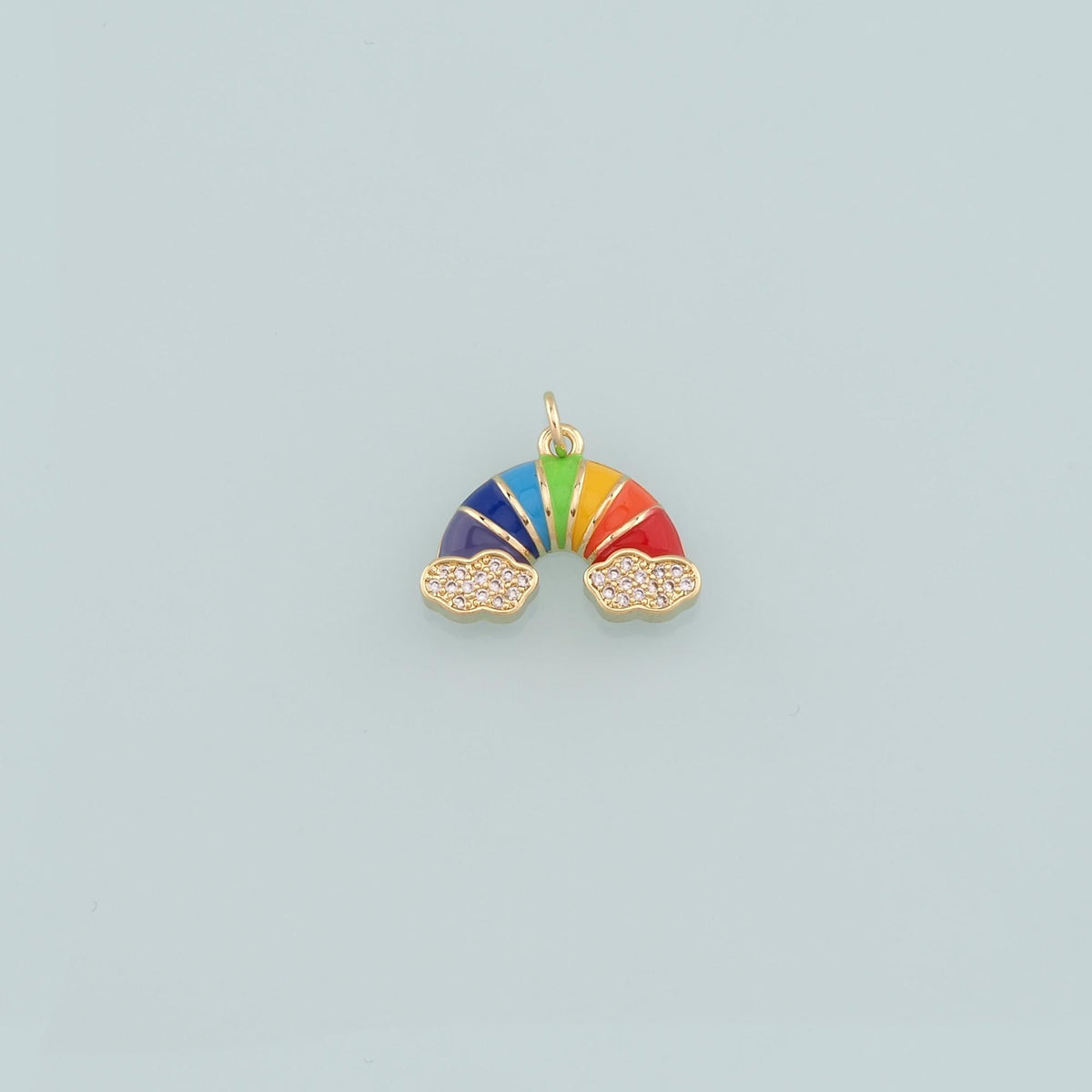 18K Gold Filled Bow Enamel Charm Pendant for Jewelry Making