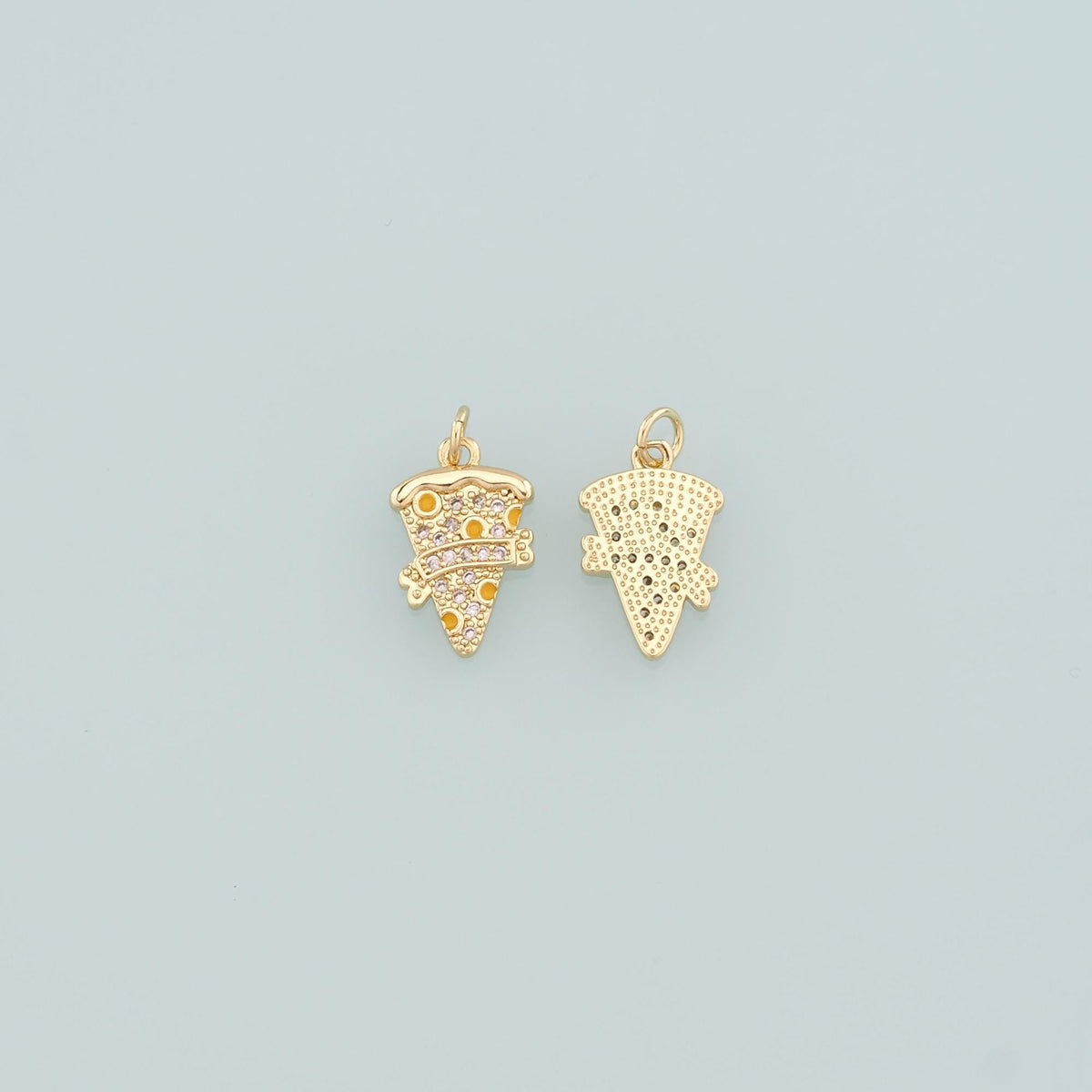 18K Gold Filled Hand CZ Charm Pendant for Jewelry Making