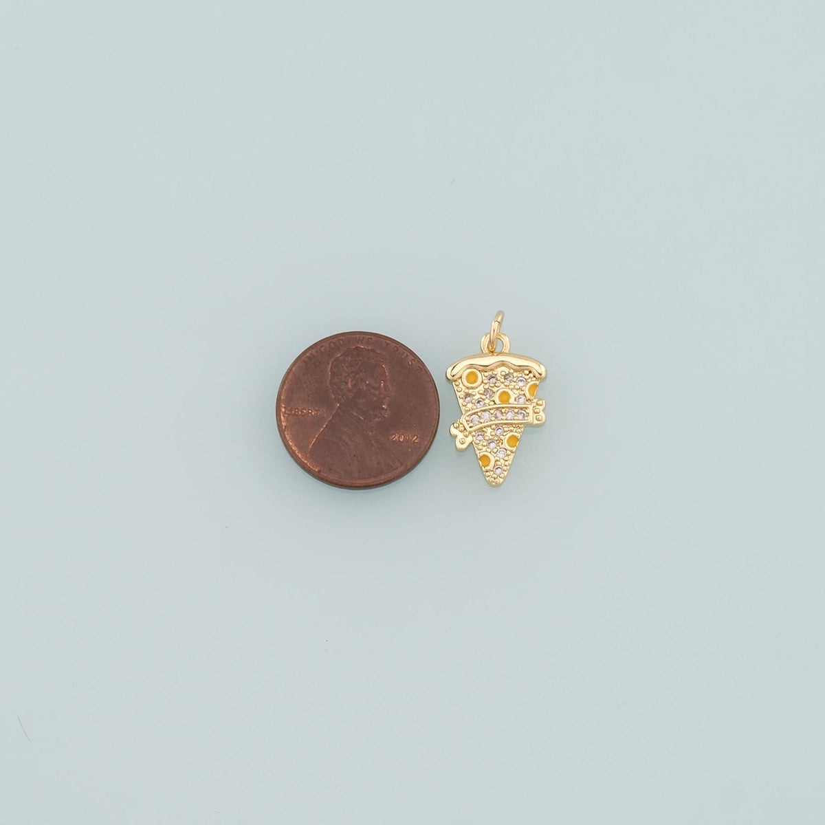 18K Gold Filled Hand CZ Charm Pendant for Jewelry Making