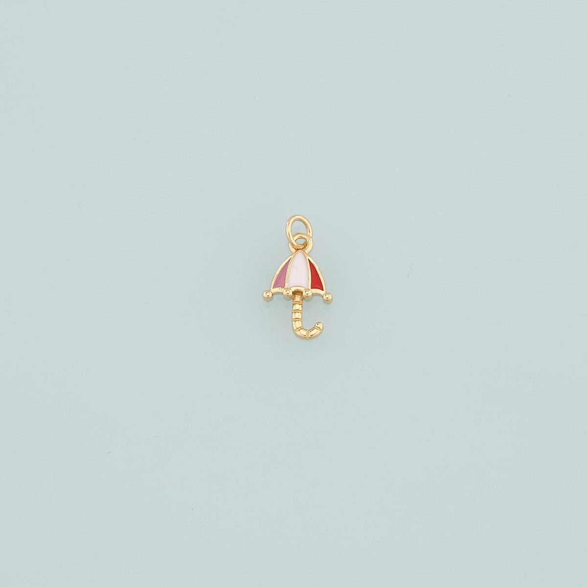 Gold Umbrella Charms,18K Gold Filled Umbrella Pendant,Enamel Umbrella Charm Bracelet Necklace for DIY Jewelry Making Supply