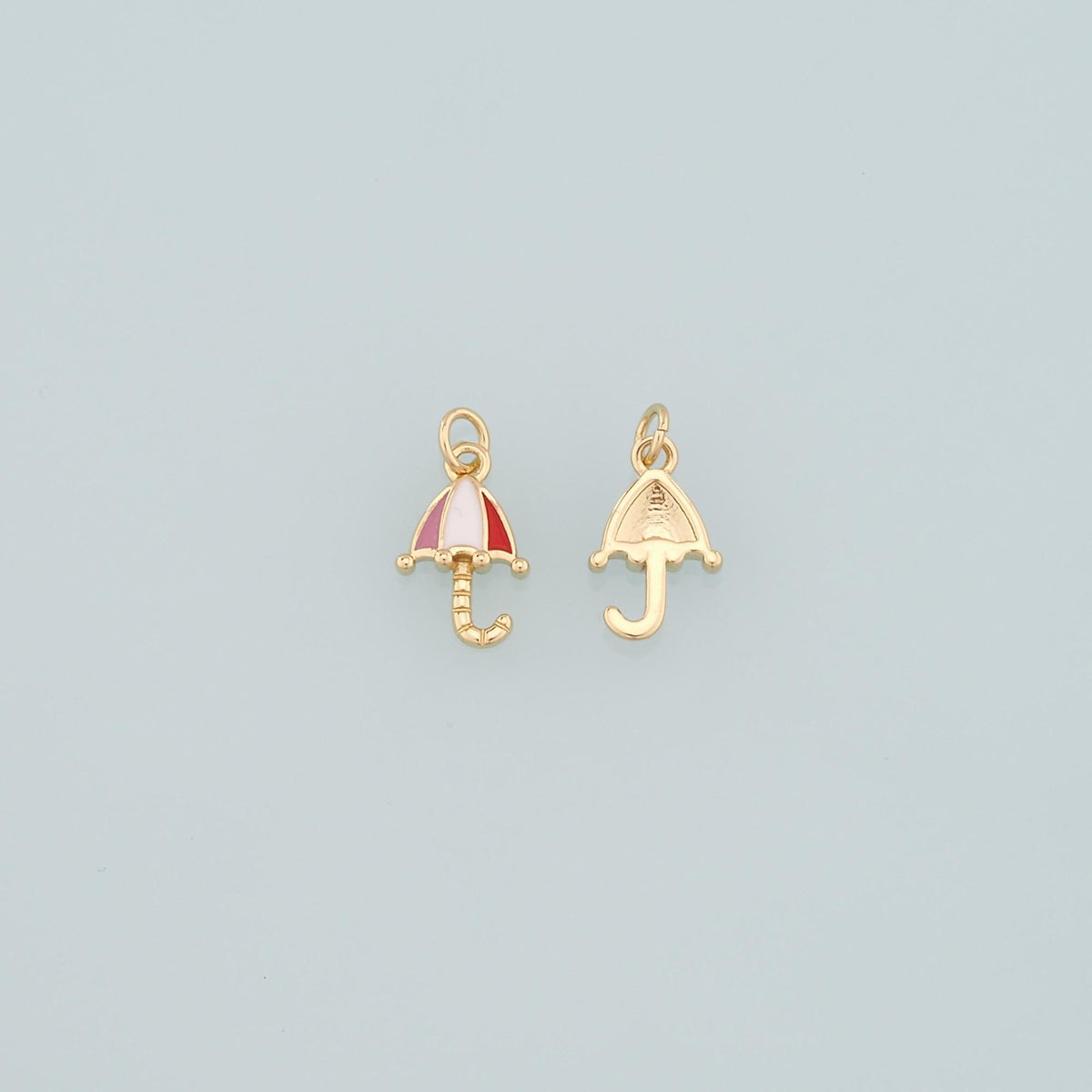 Gold Umbrella Charms,18K Gold Filled Umbrella Pendant,Enamel Umbrella Charm Bracelet Necklace for DIY Jewelry Making Supply