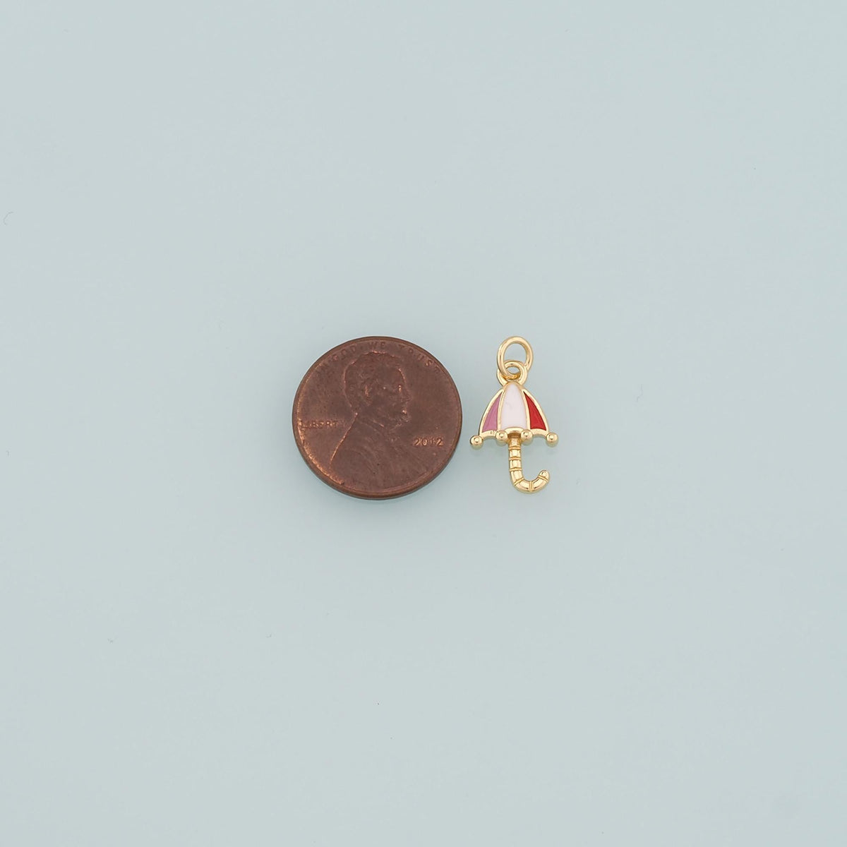 Gold Umbrella Charms,18K Gold Filled Umbrella Pendant,Enamel Umbrella Charm Bracelet Necklace for DIY Jewelry Making Supply