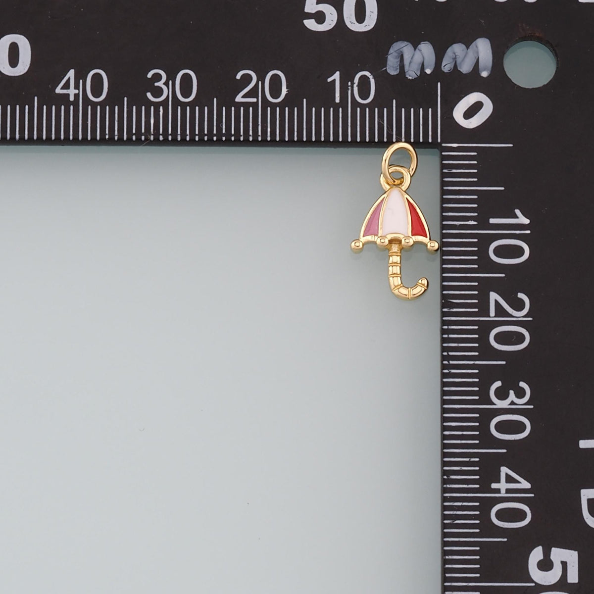Gold Umbrella Charms,18K Gold Filled Umbrella Pendant,Enamel Umbrella Charm Bracelet Necklace for DIY Jewelry Making Supply