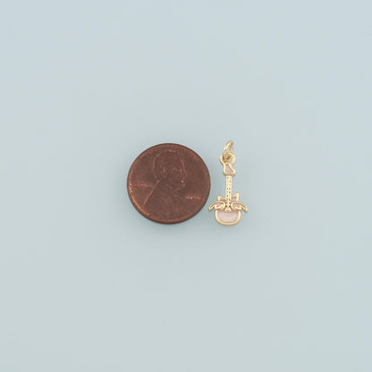 18K Gold Filled Hand Enamel Charm Pendant for Jewelry Making