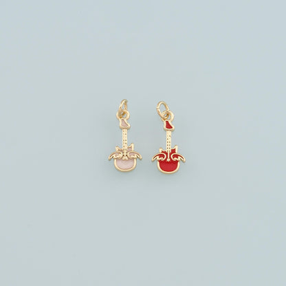 18K Gold Filled Hand Enamel Charm Pendant for Jewelry Making