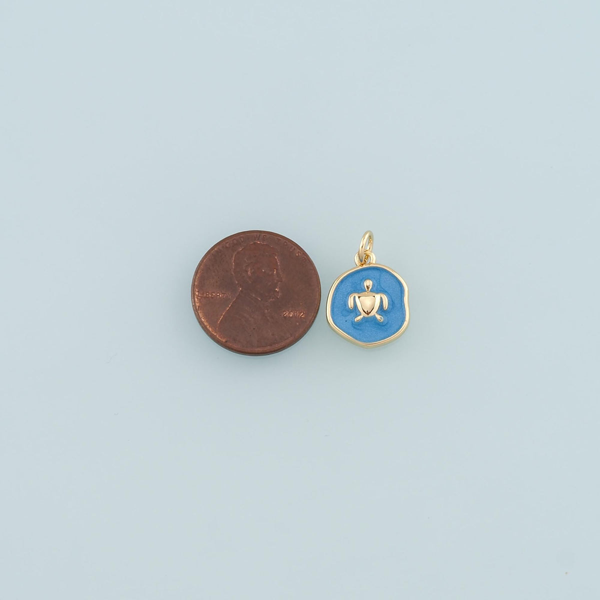 Gold Turtle Charms,18K Gold Filled Turtle Pendant,Enamel Turtle Charm Bracelet Necklace for DIY Jewelry Making Supply