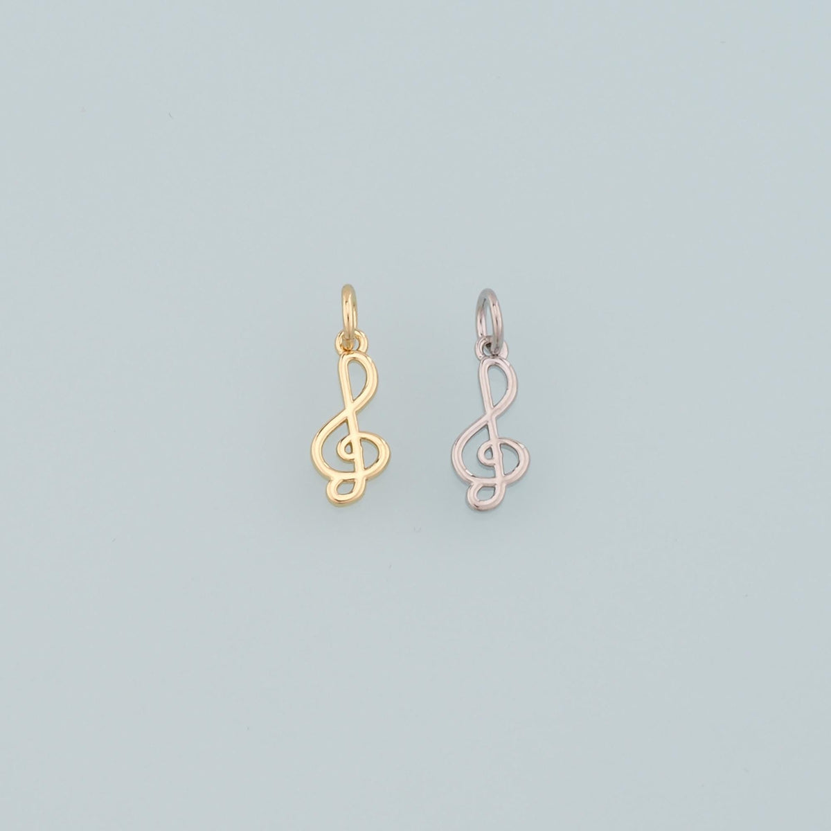 Gold Music Charms,18K Gold Filled Music Pendant,Note Charm Bracelet Necklace for DIY Jewelry Making Supply