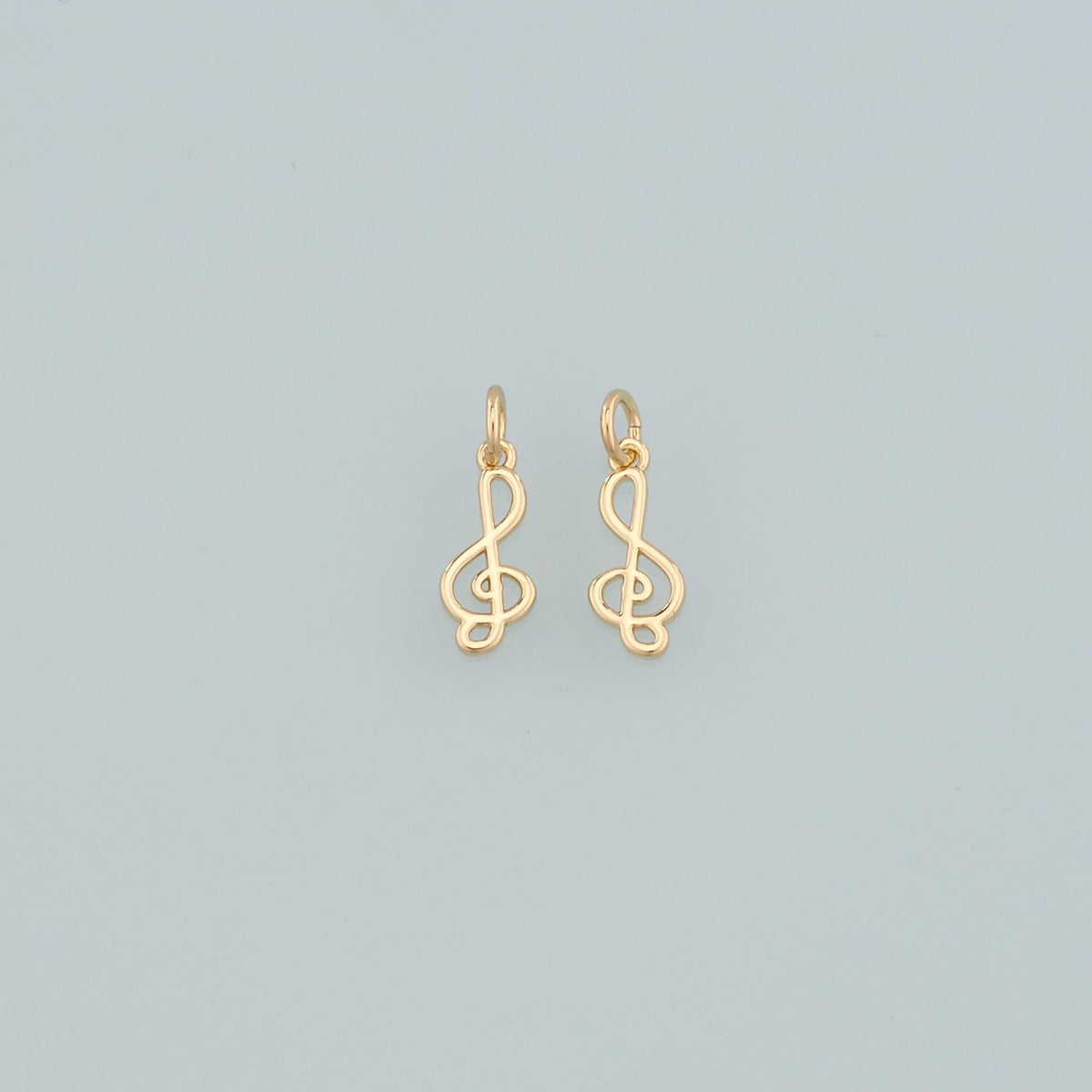 Gold Music Charms,18K Gold Filled Music Pendant,Note Charm Bracelet Necklace for DIY Jewelry Making Supply