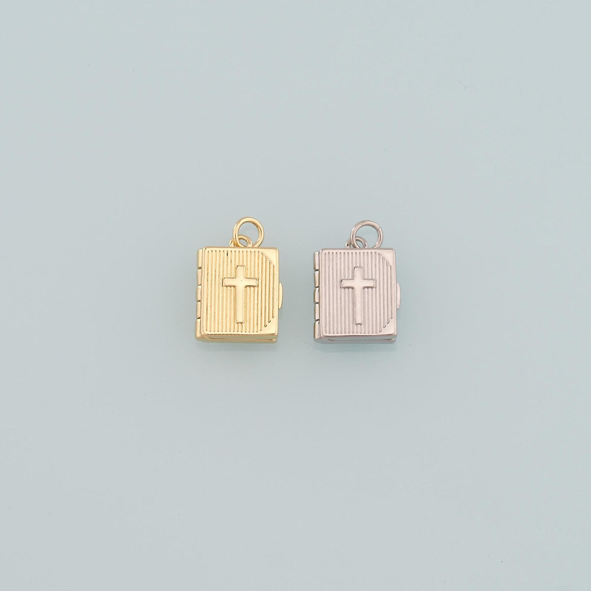 18K Gold Filled Cross Charm Pendant for Jewelry Making