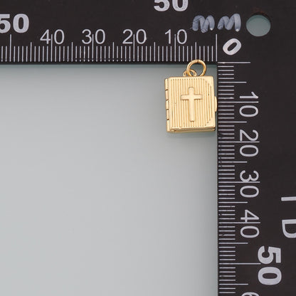 18K Gold Filled Cross Charm Pendant for Jewelry Making