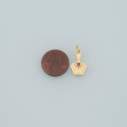 18K Gold Filled Hand CZ Charm Pendant for Jewelry Making